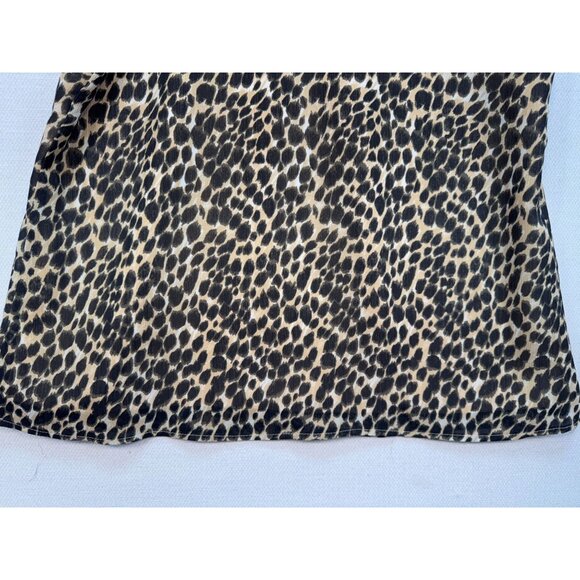 J.Crew Womens Leopard Ruffle Tie Neck Tank Top Size S Beige  Sleeveless Chic - Picture 12 of 12